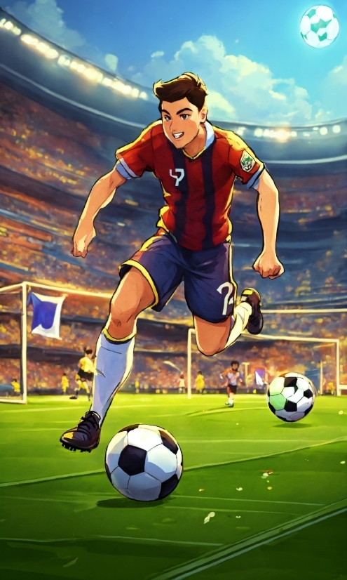 Shorts, Sports Equipment, Soccer, Football, Cloud, Ball