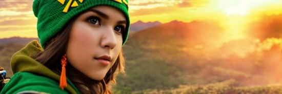 Eyelash, People In Nature, Flash Photography, Happy, Cap, Sky