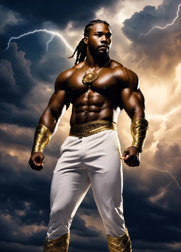 Cloud, Sky, Sports Uniform, Glove, Bodybuilder, Muscle