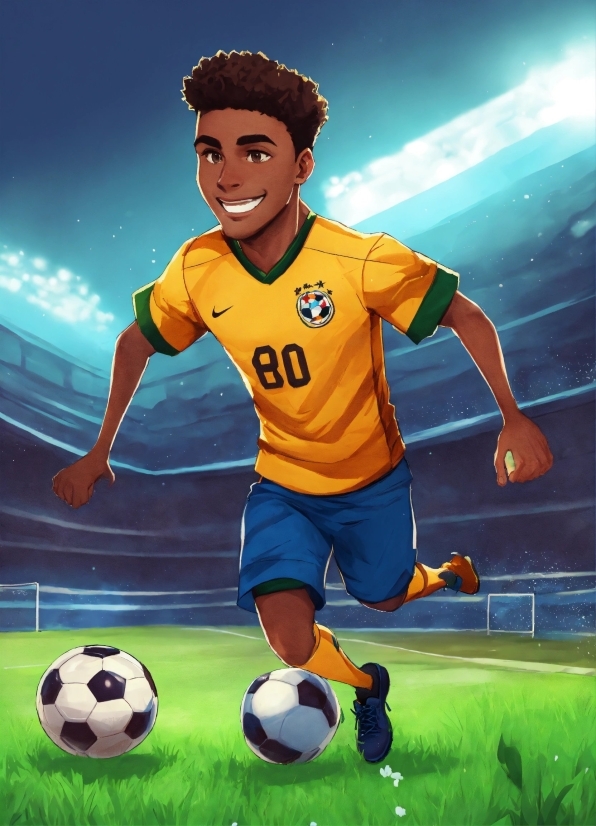 Sports Equipment, Soccer, Football, World, Smile, Jersey