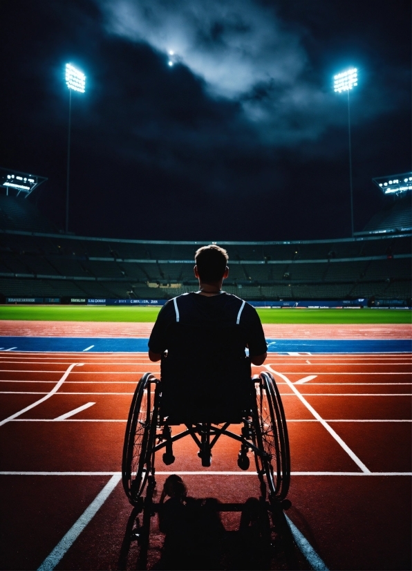 Wheelchair Sports, Wheelchair, Wheel, Cloud, Sky, Light